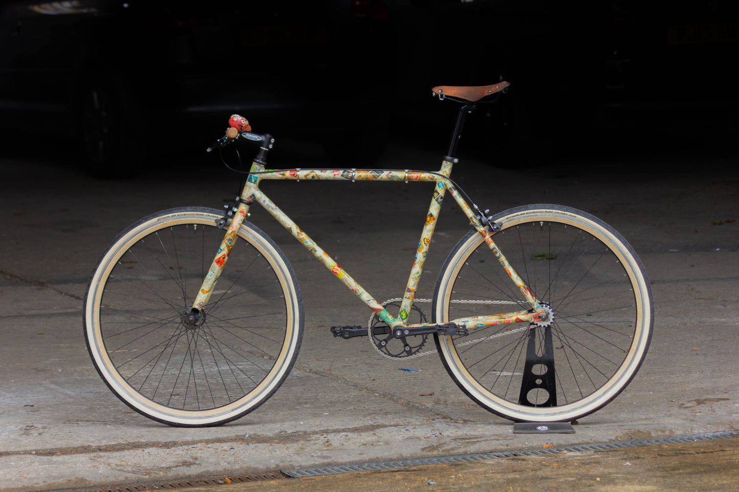 6KU Fixie POST OPERA 1of1 CUSTOM BUILD Stamps wooden